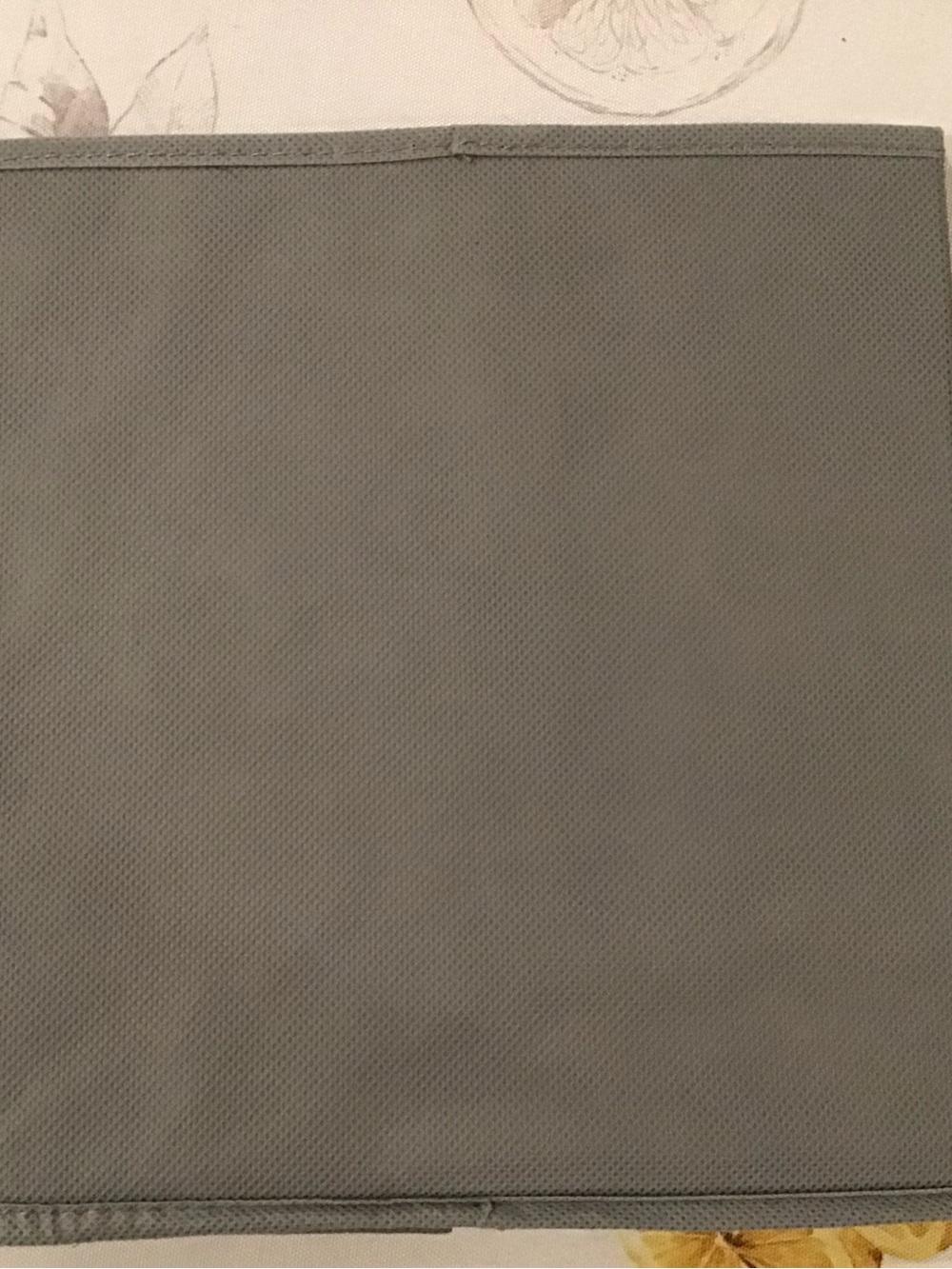 Gray Fabric Storage Bin with Metal Grommet Collapsible - Picture 2 of 6